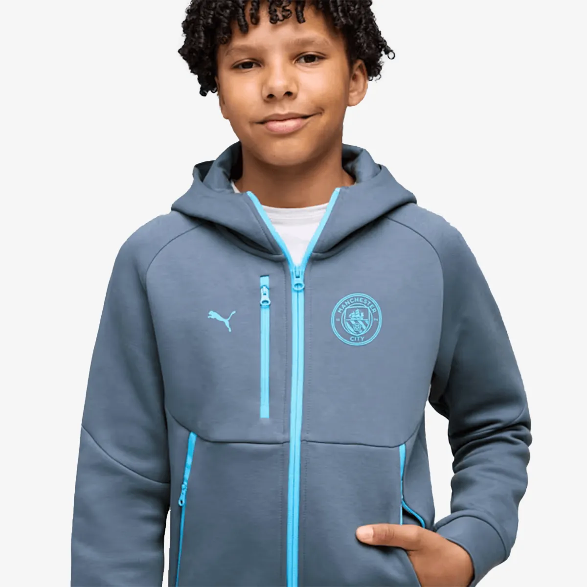 Puma Dukserica MCFC TECH FZ Hoodie Jr 