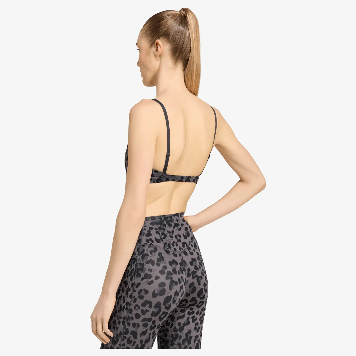 adidas Bra Optime Essentials 3-Stripes Leopard