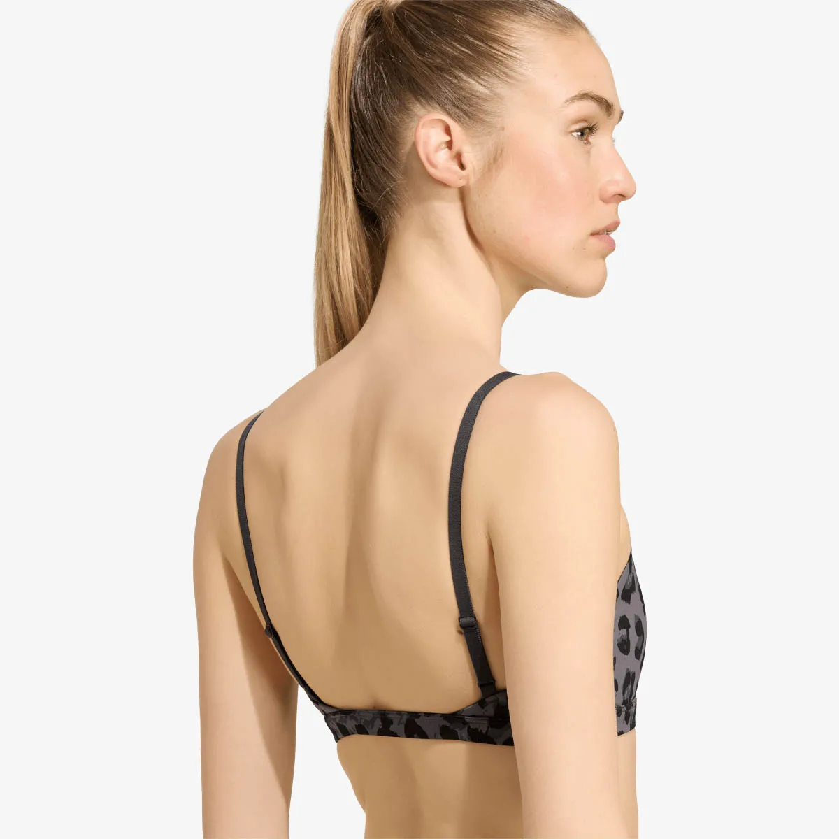 adidas Bra Optime Essentials 3-Stripes Leopard